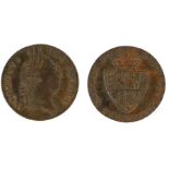 George III Half Penny, 1768, Shield back