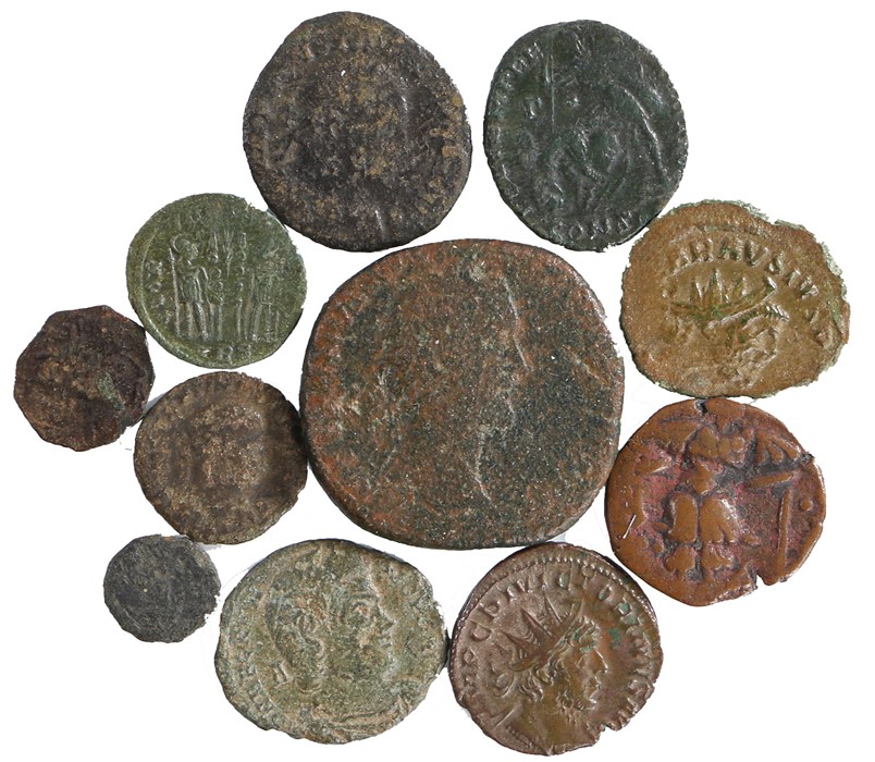 Roman, to include Magnentius, Constans, Constantinus II, Carausius, and other ancient coins