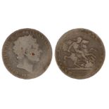 George III Crown, 1820, St George and the Dragon reverse