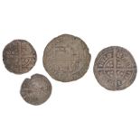 Edward VI Groat, together with three hammered Edward I Pennies, and another Groat, (4)