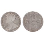 Anne Crown, 1707, E for Edinburgh under bust, reverse crowned cruciform