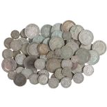 Pre 1947 coins, to include Half Crowns, Shillings, and smaller denominations, (536 grams)