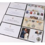 Jubilee Mint four silver One Ounce coins, housed within presentation wallets, (4)