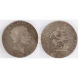 George III Crown, 1820, St George and the Dragon reverse