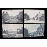 Postcards, Bagshot, Camberley Railway bridge & Post Office, and 2x others. Qty 4.