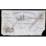 Provincial Banknote, Newcastle Upon Tyne, Joint Stock Banking Company, Five Pounds, £5, No 3616,