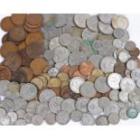 Collection of pre 1947 coins, to include twenty-one Florins, some smaller denominations and copper