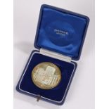 John Pinches silver Stock Exchange medallion, named example, cased