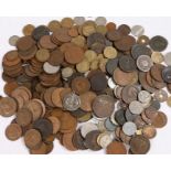 Collection of coins, to include Penny coins from various eras, Halfpennies, other denominations