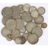 Pre 1947 coins, to include Half Crowns, Florins, Shilling, Sixpence and Threepence, 8oz, (qty)