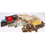 Collection of coins, to include 19th and 20th Century examples of British coins, some pre 1947,