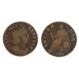 William, Halfpenny, 1701