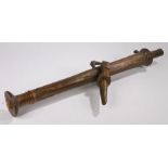 19th Century Malaysian bronze swivel cannon (Lantaka), with a rounded end and a tapering shaft and