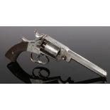 19th Century percussion five cylinder revolver with belt hook / loader. proof marks to the rifled