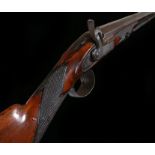 19th century large bore percussion musket , fitted with one piece walnut stock with hand checkering