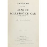 Rolls Royce handbook for 40-50 HP Rolls Royce car ("Phantom I") condensed edition