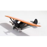 Buddy Monoplane Airplane, circa 1920's, with orange wings with BL-12 transfer stickers and black