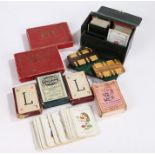 Charles Goodall & Son six-pack or Chinese bezique set, housed in a fitted case with two bezique