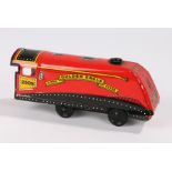 Wells Golden Eagle Tin plate toy locomotive, in red numbered 2509