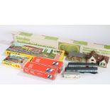 Model railway accessories, to include Sander faux grass model layout, Faller B-99 station building