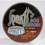 Sitwell Products Vibralux clockwork wall mounted advertising sign, "Spratt's dog foods with fresh