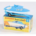 Matchbox Super Fast, 9 Boat and Trailer, boxed as new