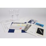 Concorde related items, consisting of booklet, two flight certificates dated 9.4.95, menu,