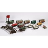 Hornby O gauge model trains, rolling stock & track, to include clockwork locomotive Type 51, 50153