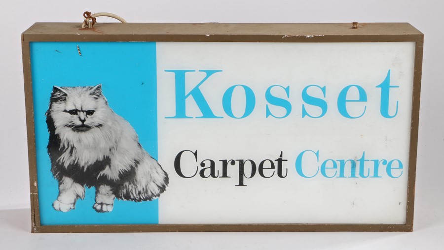 Kosset Carpet Centre advertising illuminated sign, 65cm
