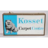 Kosset Carpet Centre advertising illuminated sign, 65cm