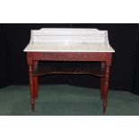 Victorian marble topped washstand, 100cm wide