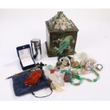 Collection of jewellery, to include hat ins, agates, a pendant, etc, (qty)