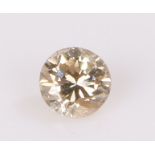 Unmounted diamond, round cut 0.26 carat