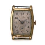 Thomas Russell & Son gold plated gentleman's wristwatch, the signed silver dial with Arabic