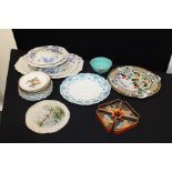 Chinese porcelain enamel bowl, together with various dishes a tureen and plate etc, (qty)
