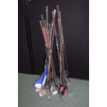 Collection of golf clubs, to include woods, irons and putters (qty)