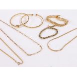 Gold plated and yellow metal jewellery, to include chains bracelets, etc, (qty)