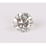 Unmounted diamond, round cut 0.37 carat