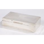 George VI silver cigarette case, Birmingham 1950, makers mark rubbed, of rectangular form, the