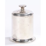 George VI silver cigarette dispenser, Birmingham 1937, maker Joseph Gloster Ltd, of cylindrical form