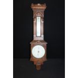 Oak cased barometer by Pickford & Diaper, Ipswich