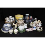 Decorative china, to include teacups and saucers, bowls, jugs, plates, figures etc. (qty)
