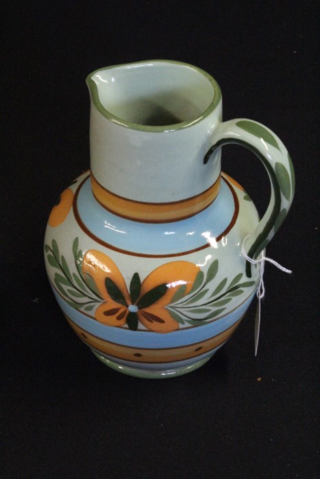 Hartrox/ Castleford stoneware jug, with foliate banded decoration, 20.5cm high