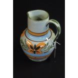 Hartrox/ Castleford stoneware jug, with foliate banded decoration, 20.5cm high