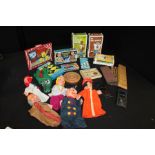 Toys and games, to include Mr Potato Head, chess, puppets etc (qty)