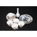 Part tea service, decorated with figures in an Oriental landscape, Crown Staffordshire Ruby