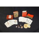 Victorian card game 'Old Maid', together with an early 'Lexicon' card game by Waddingtons, and a