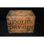 Vintage Booths Finest Dry Gin crate