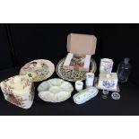 Mixed ceramics, Servers, butter dish, cheese cover, etc, makers including, Alcock, Masons, Royal