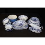 Adams English Ironstone part service, plates, soup dishes, saucers, gravy boat etc, (Qty)